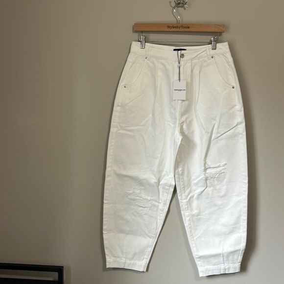 GENERATION LOVE LYNN DENIM Boyfriend Jean Pant White Sz M NEW - Picture 3 of 16